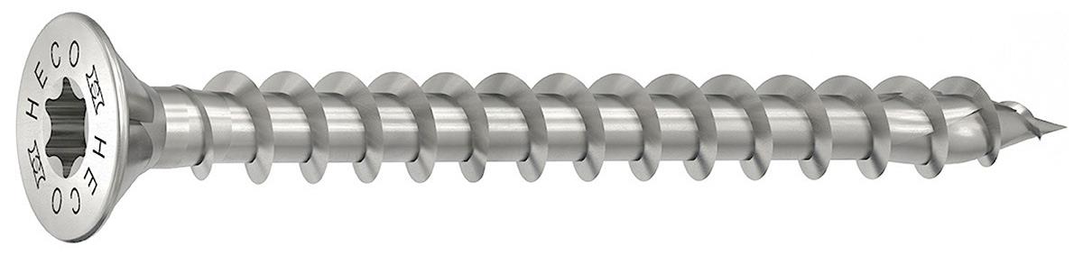 Heco Topix-Plus - RVS A2 Schroeven - Heco platverzonken kop - 4 x20mm - Voldraad (200 stuks)