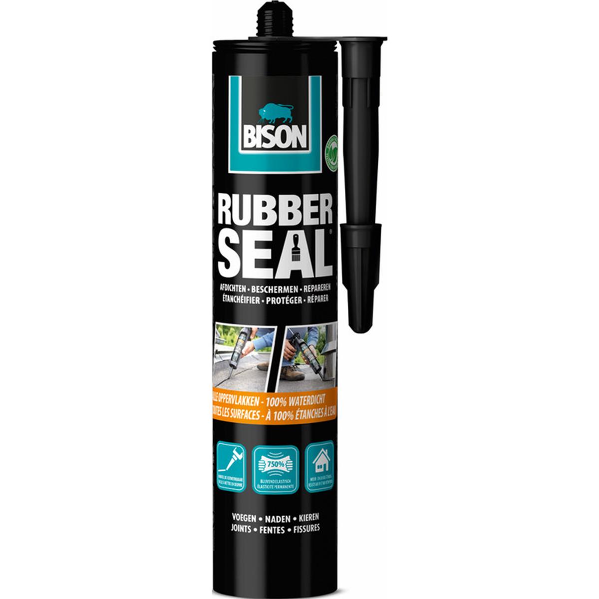 Bison - Rubber Seal - 310g - Zwart Bison - Rubber Seal - 310g - Zwart