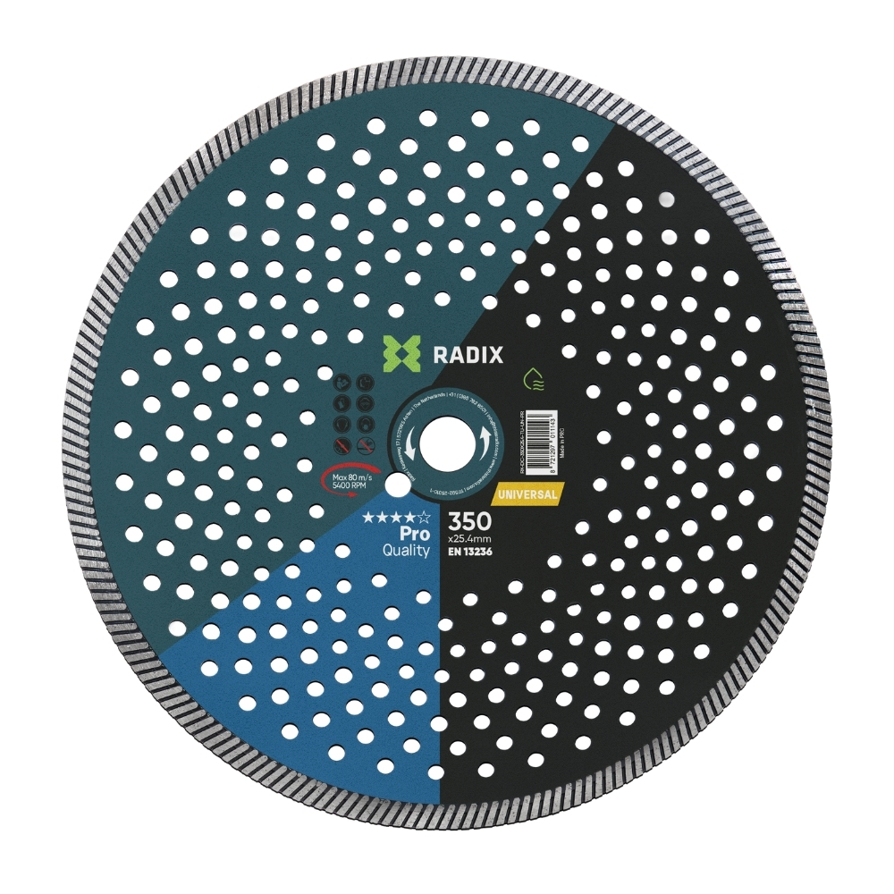 Radix - Universele diamantschijf - 350 x 25,4 mm - Turbo - Pro