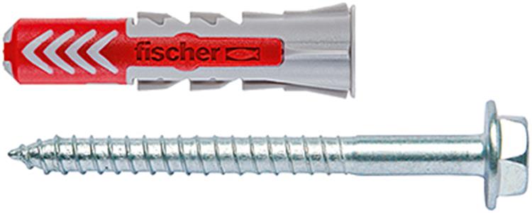 Fischer - DuoPower S - Universele plug - 12 x 60mm - Inclusief schroeven (10 stuks)