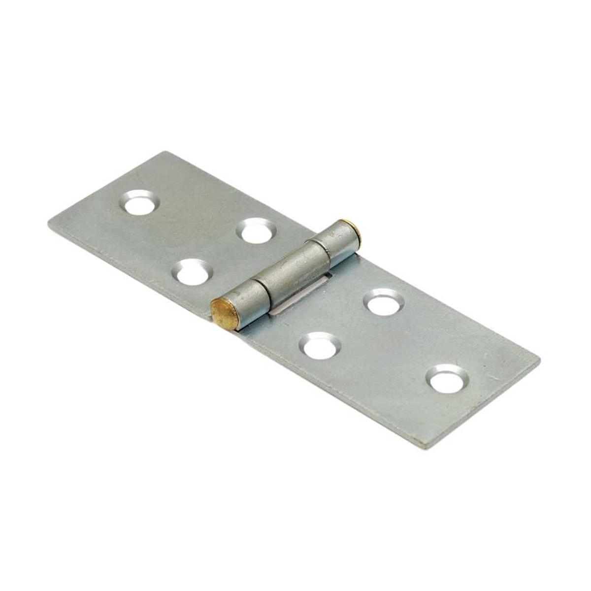 Klepscharnier - 28x80mm - Vaste messing pen - Staal - Verzinkt Klepscharnier - 28x80mm - Vaste messing pen - Staal - Verzinkt