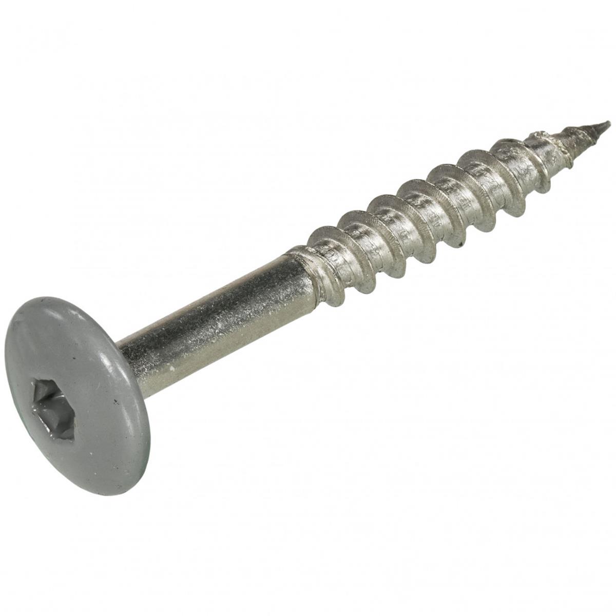 Schroeven voor montage Trespa platen - Torx 20 - 4,8x25mm - RVS - Deeldraad - Stofgrijs RAL 7037 (100 stuks)