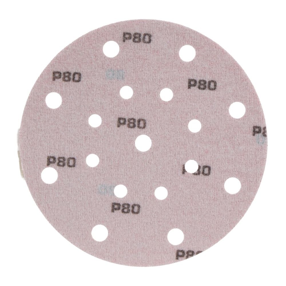 Radix - Schuurschijf - Pro - Klittenband 150 mm - P80 – 17 stofgaten (50 stuks)