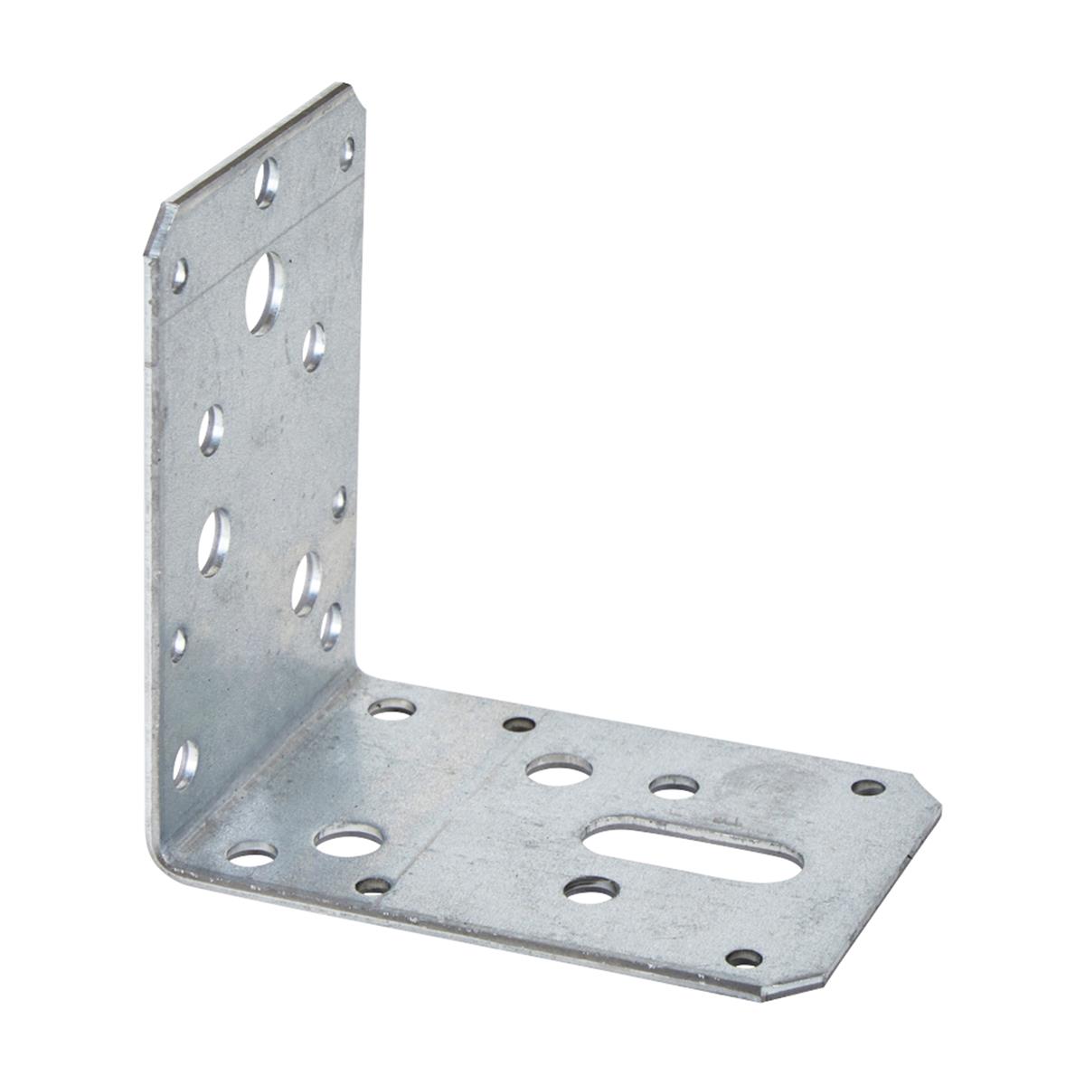 Hoekanker Vlak - 90 x 90 x 60 x 2.5 mm - Verzinkt Hoekanker Vlak - 90 x 90 x 60 x 2.5 mm - Verzinkt