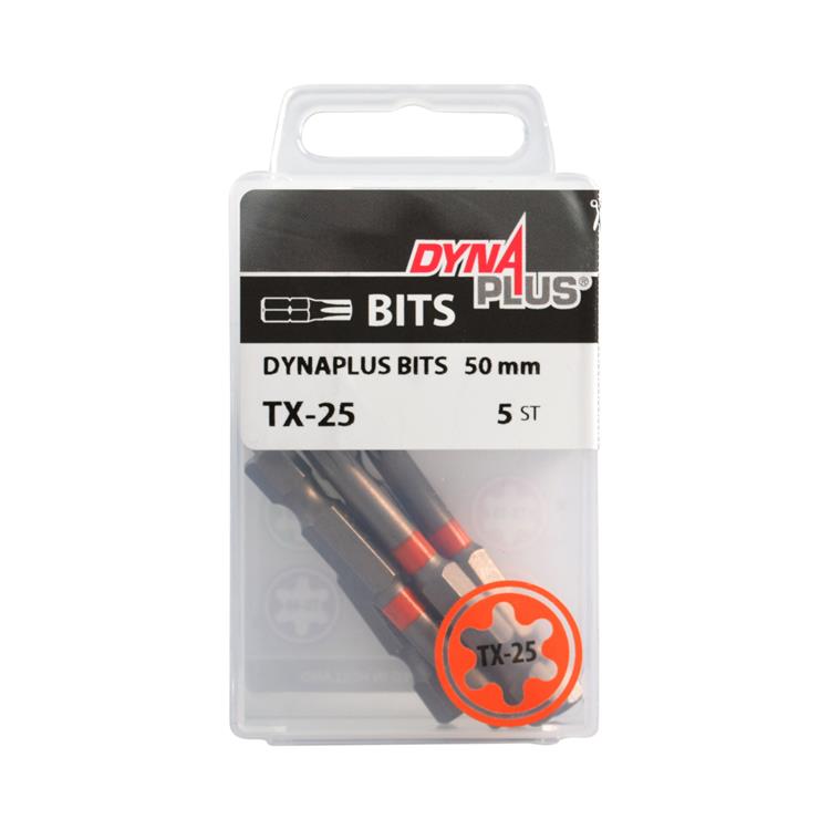Dynaplus - Schroefbit - Torx 25 - 50mm - Oranje (5 stuks)