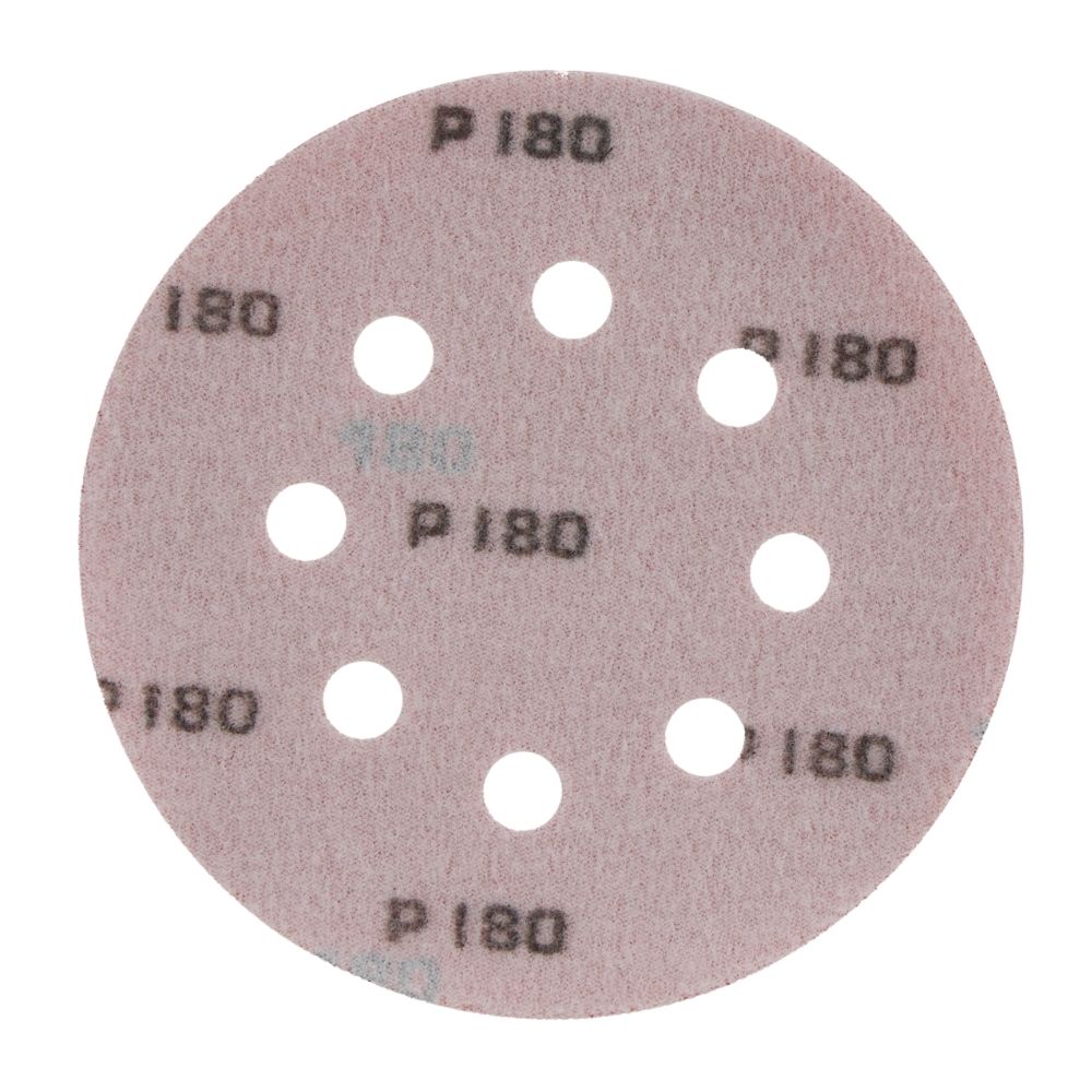 Radix - Schuurschijf - Pro - Klittenband 125 mm - P180 – 8 stofgaten (10 stuks)