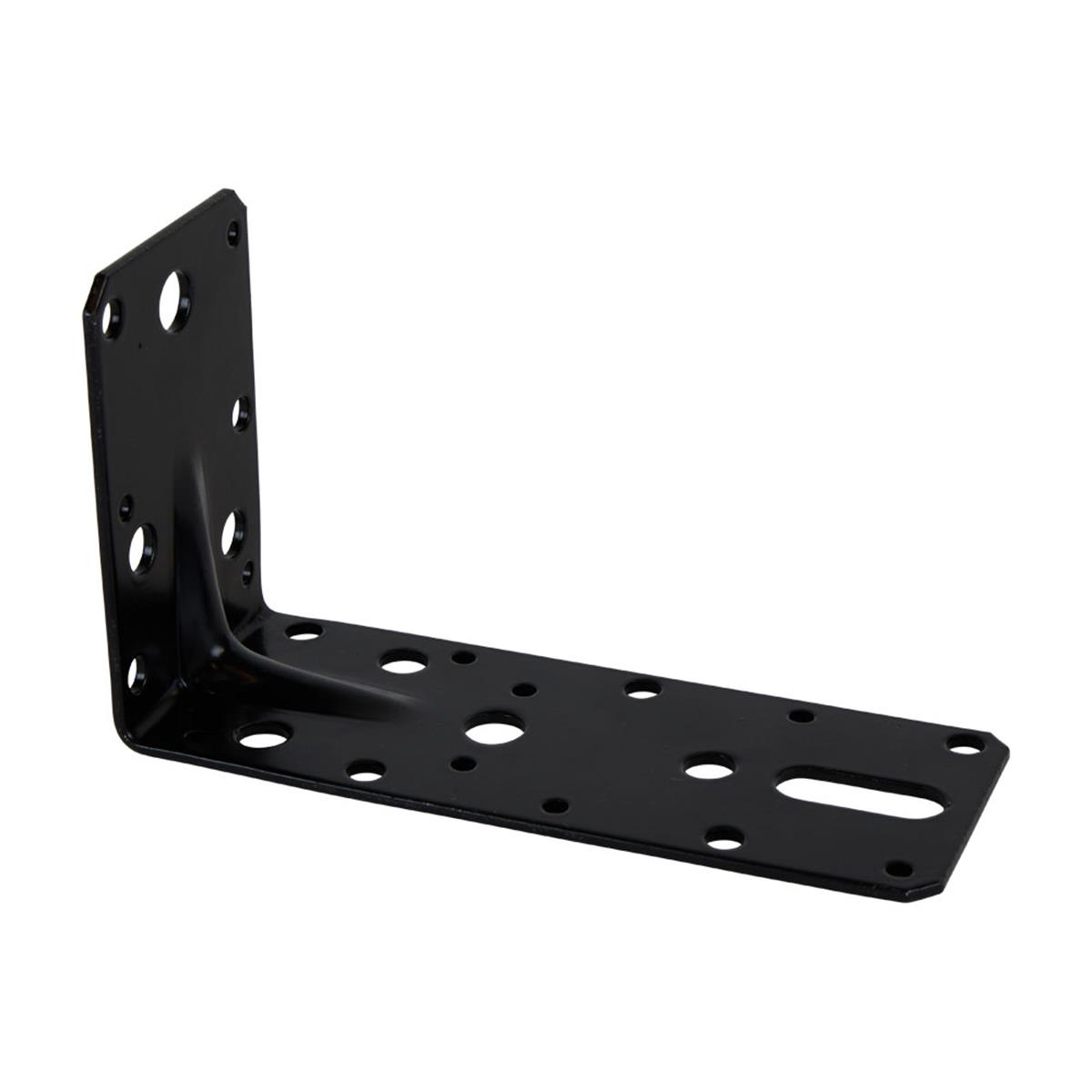 Hoekanker Ril - 150 x 90 x 60 x 2.5 mm - Zwart