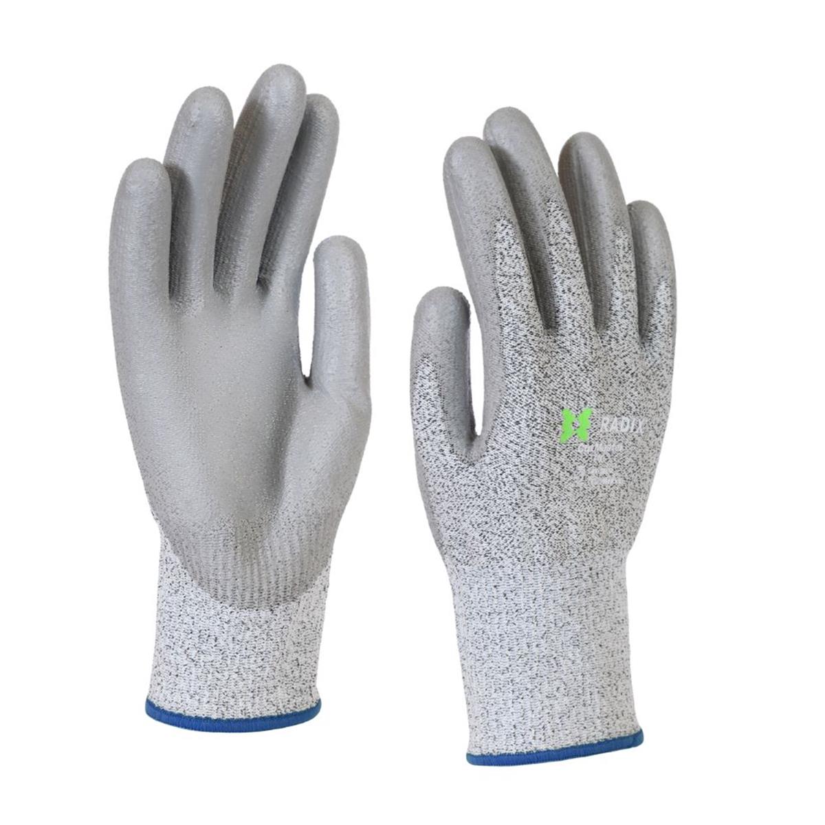 Radix CutMaster - Snijbestendige werkhandschoenen - PU Coating - Grey - M11 / XL