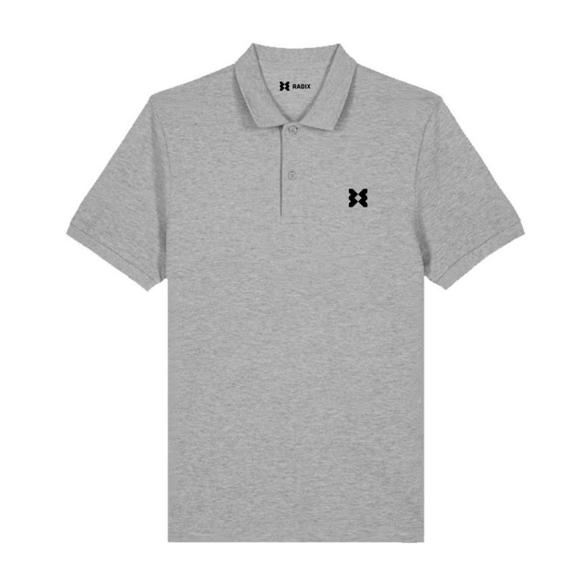 Radix - Polo - Heren - Kleur Grijs - Maat L - Met borstlogo Radix - Polo - Heren - Kleur Grijs - Maat L - Met borstlogo