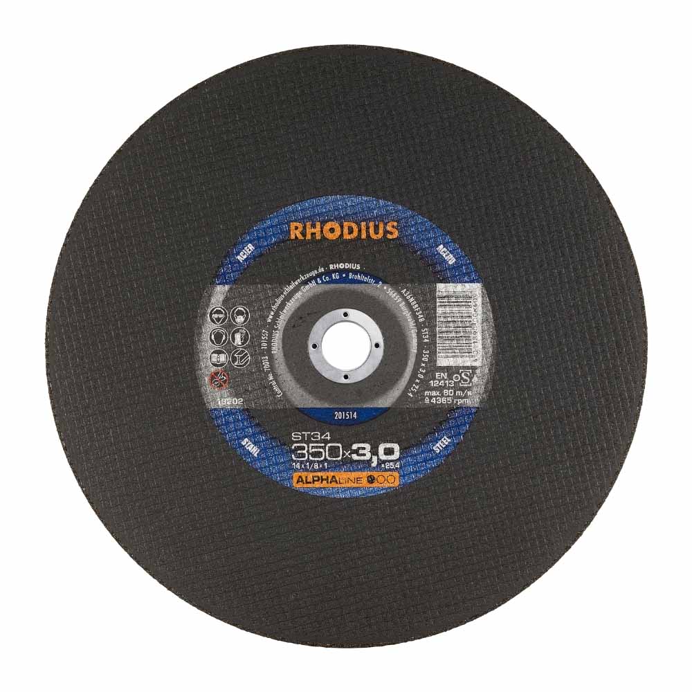 Rhodius - Doorslijpschijf voor metaal - Core - 350 x 3,0 x 25,4 mm - ST34 Rhodius - Doorslijpschijf voor metaal - Core - 350 x 3,0 x 25,4 mm - ST34