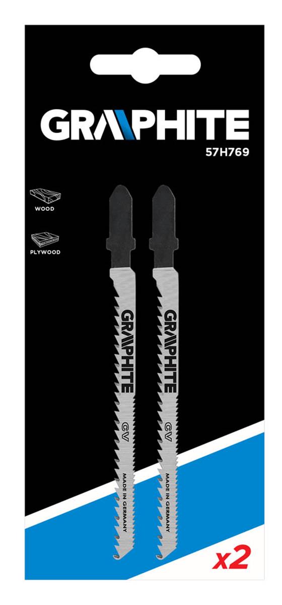 GRAPHITE - Decoupeerzaagbladen - Voor hout - Fijn - 2 zijdige vertanding (2 stuks) GRAPHITE - Decoupeerzaagbladen - Voor hout - Fijn - 2 zijdige vertanding (2 stuks)