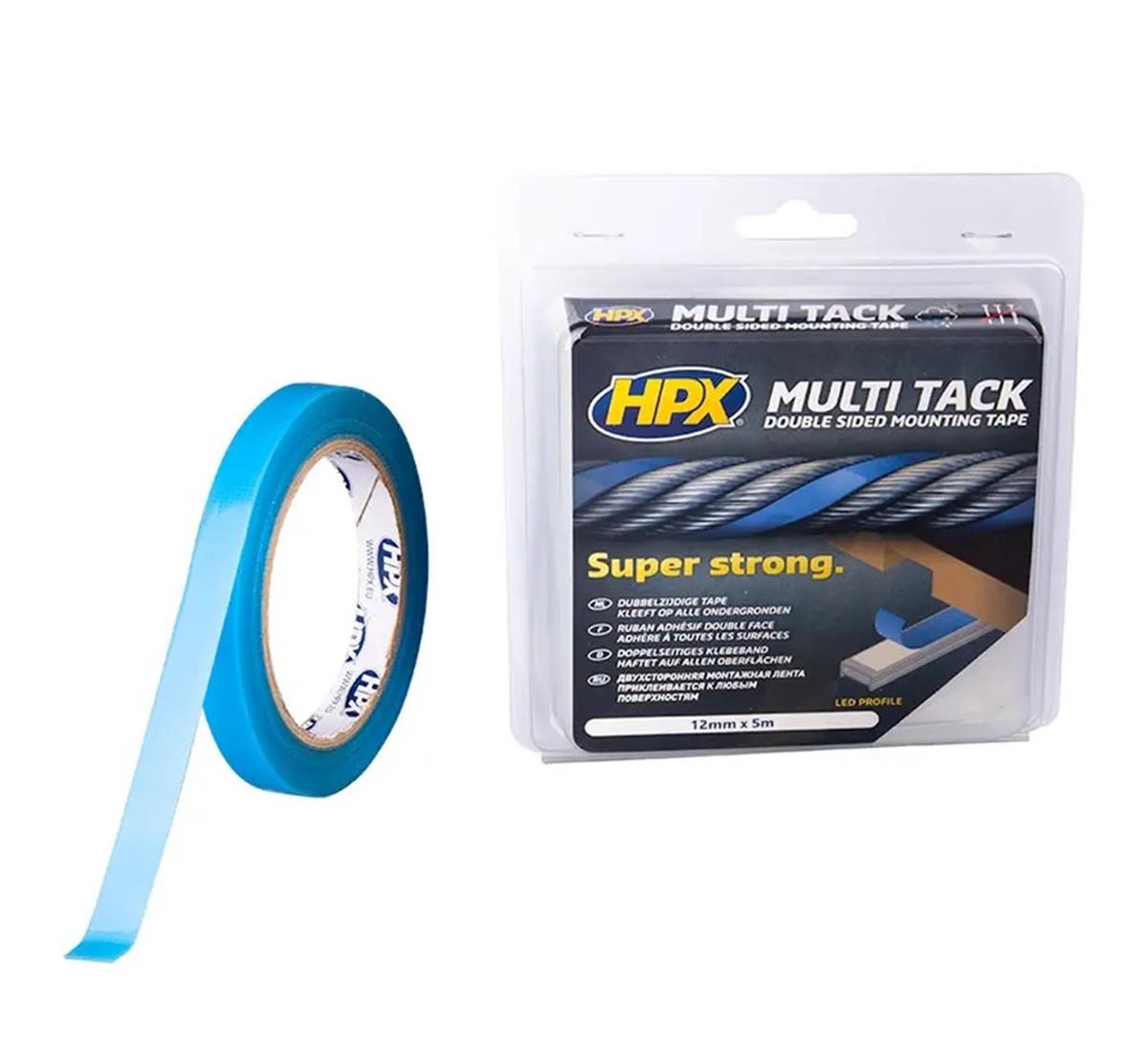 HPX - Dubbelzijdige Multi-tack tape - Semi-transparant - 19mm x 5m