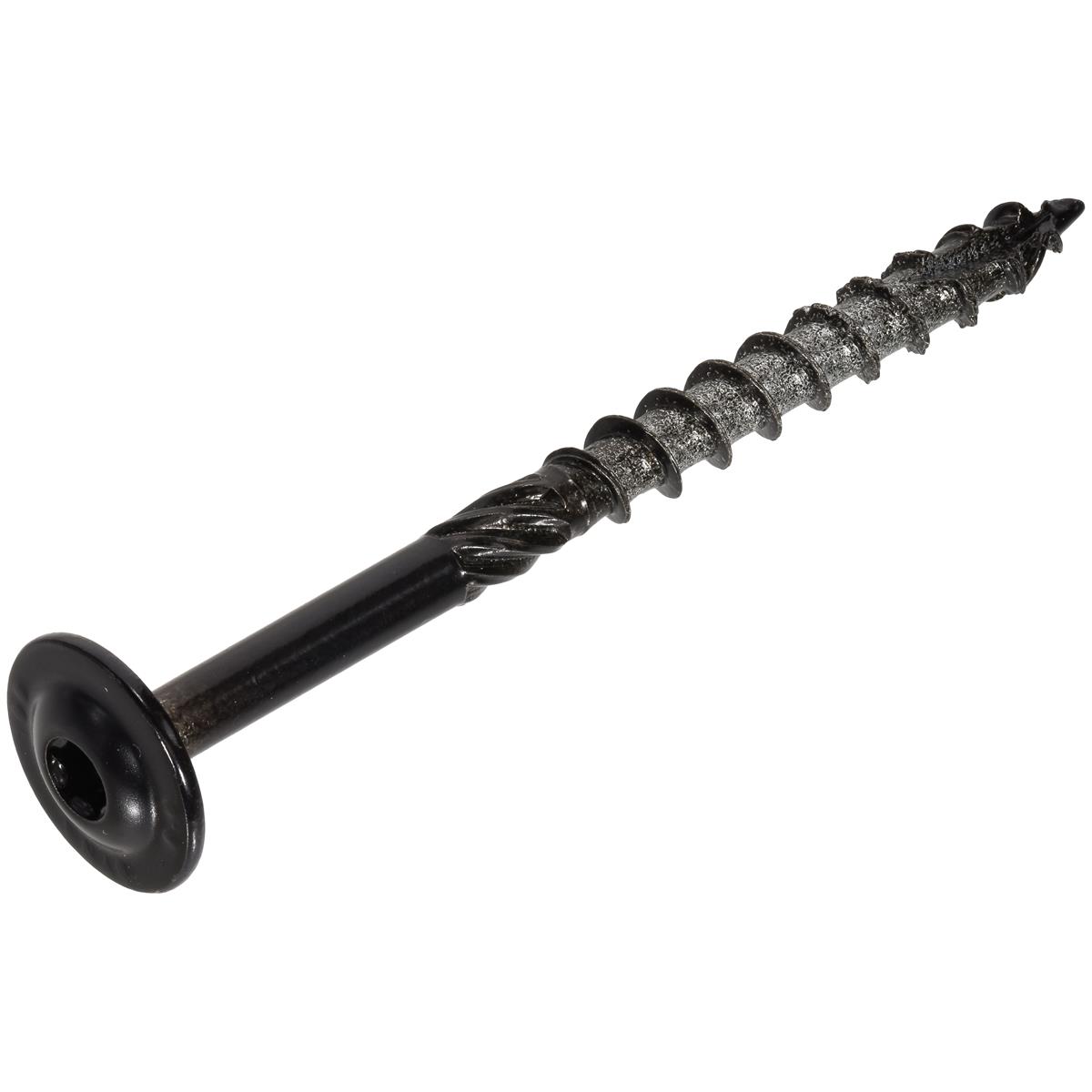 Dynaplus - Torx 40 Tellerkop schroeven - 8 x 220mm - Verzinkt - Deeldraad - Zwart (25 stuks)