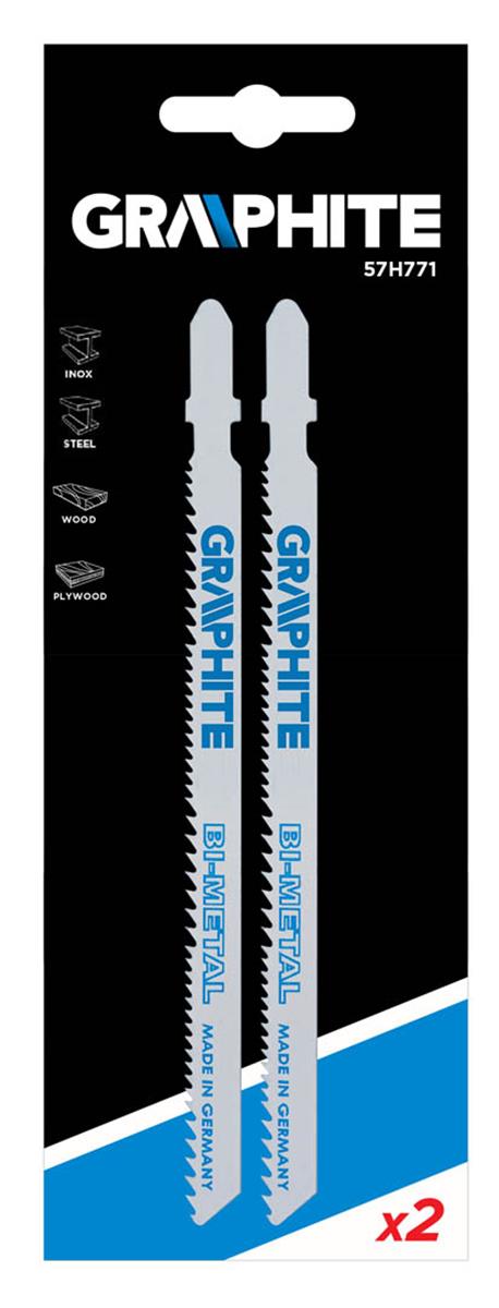 GRAPHITE - Decoupeerzaagbladen - Voor hout, metaal, RVS/inox - Extra lang (2 stuks) GRAPHITE - Decoupeerzaagbladen - Voor hout, metaal, RVS/inox - Extra lang (2 stuks)