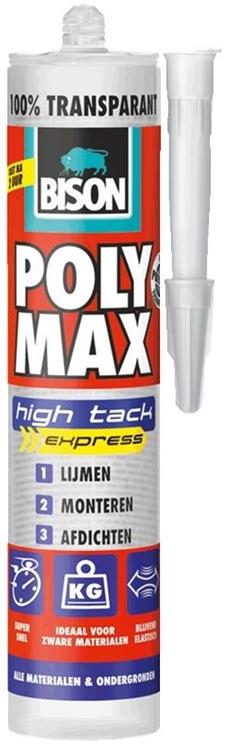 Bison - Poly Max High Tack - Transparant - 300g