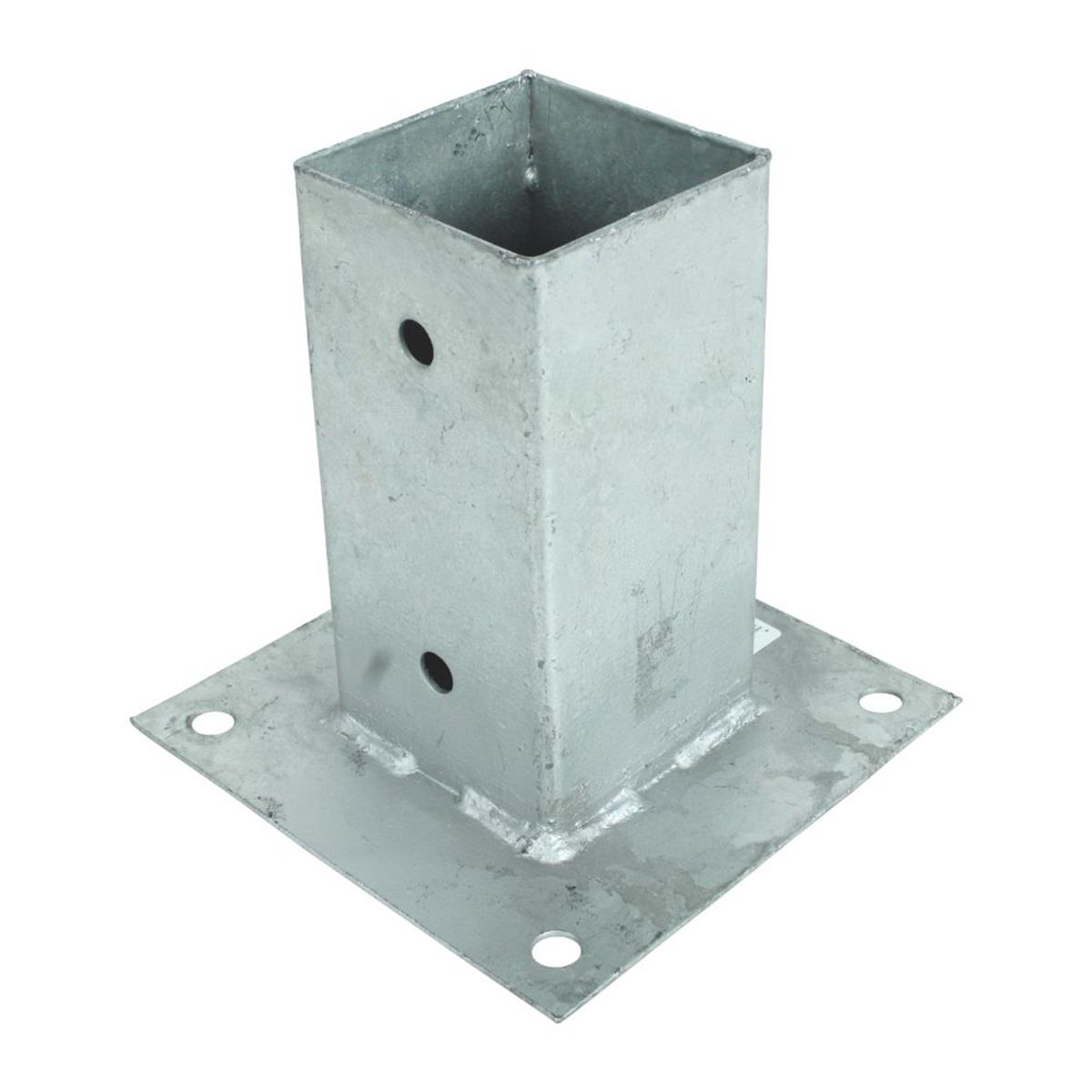 Vloerpaalhouder voor tuinpaal - 7 x 7 cm - Verzinkt