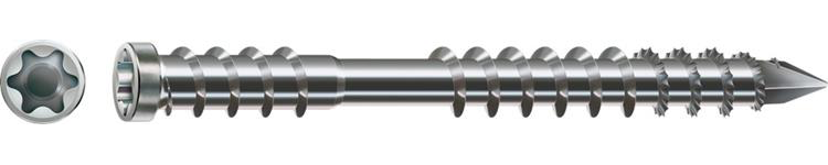 Spax-D - Vlonderschroeven - Torx 25 Cilinderkop - 5 x 60mm - Deeldraad - RVS (100 stuks)