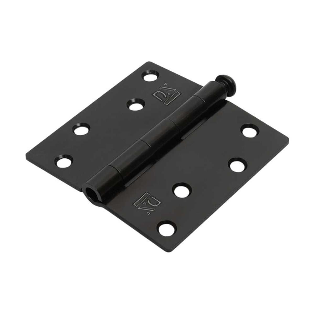 Scharnier - Rechte hoeken - 89x89mm - Losse pen - Staal - Zwart