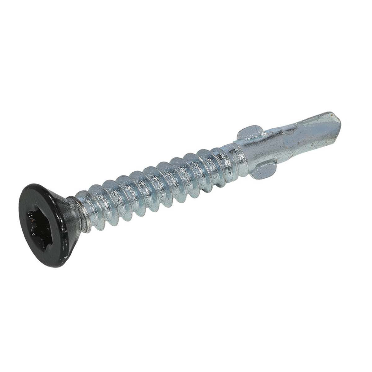 Proftec - Vleugelteks/Poortframe schroeven - Torx 20 - 4,2x35mm - Verzinkt - Zwarte kop (100 stuks)