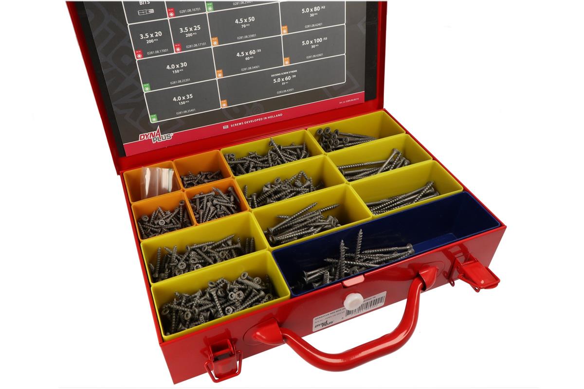 Dynaplus - Assortimentskoffer schroeven - TORX - AR-Coating - 1.393-delig Dynaplus - Assortimentskoffer schroeven - TORX - AR-Coating - 1.393-delig