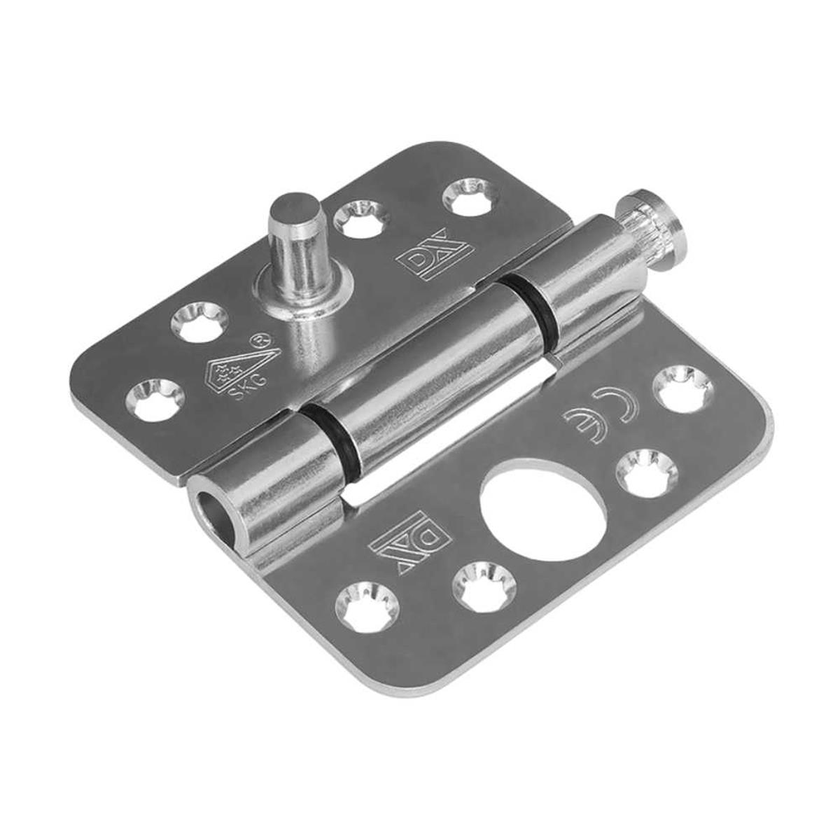 Nylon glijlagerscharnier - 3mm - Doorgezette knoop - Ronde hoeken - 89x89mm - Verzinkte pen - Staal - Verzinkt - SKG***