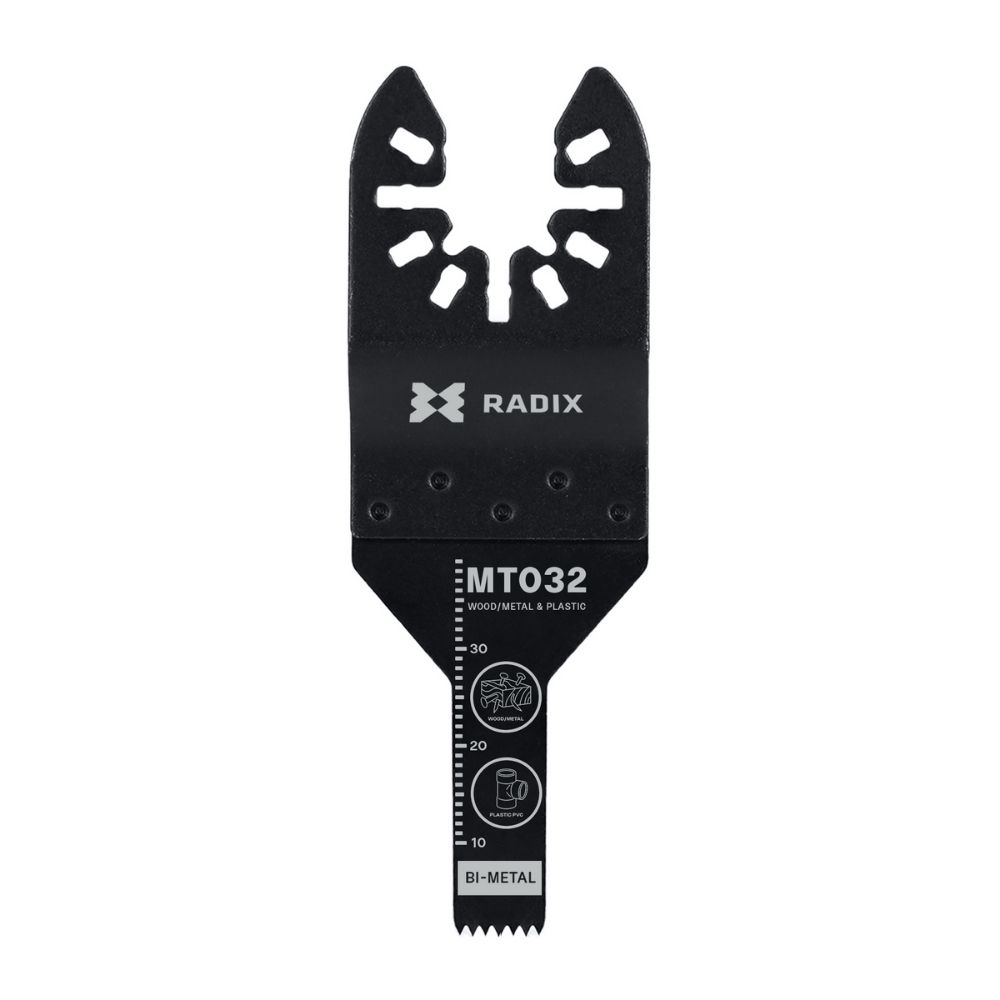 Radix - Multitool zaagblad - Bi-metaal - 18 tanden (1.4mm) - Gefreesd - 40x10mm Radix - Multitool zaagblad - Bi-metaal - 18 tanden (1.4mm) - Gefreesd - 40x10mm