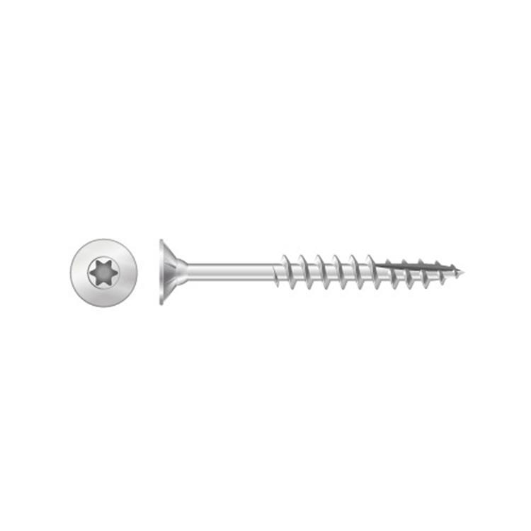 Protec – Torx 25 spaanplaatschroeven – 6 x 100 mm – Deeldraad - Verzinkt (800 stuks)