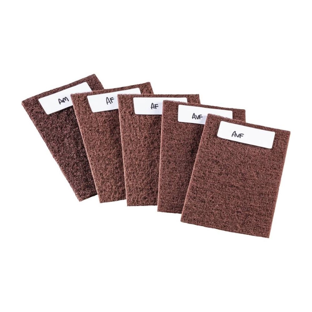 Rhodius - PROline - Schuurvlies hand pad - 152x229mm - 5 Pack (1 × medium; 2 × fijn; 2 × zeer fijn)