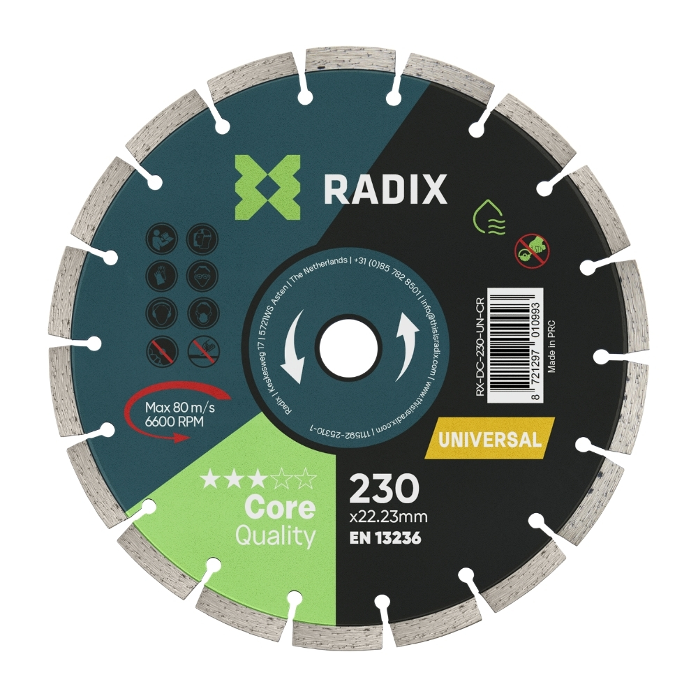 Radix - Universele diamantschijf - 230 mm - Pro Radix - Universele diamantschijf - 230 mm - Pro