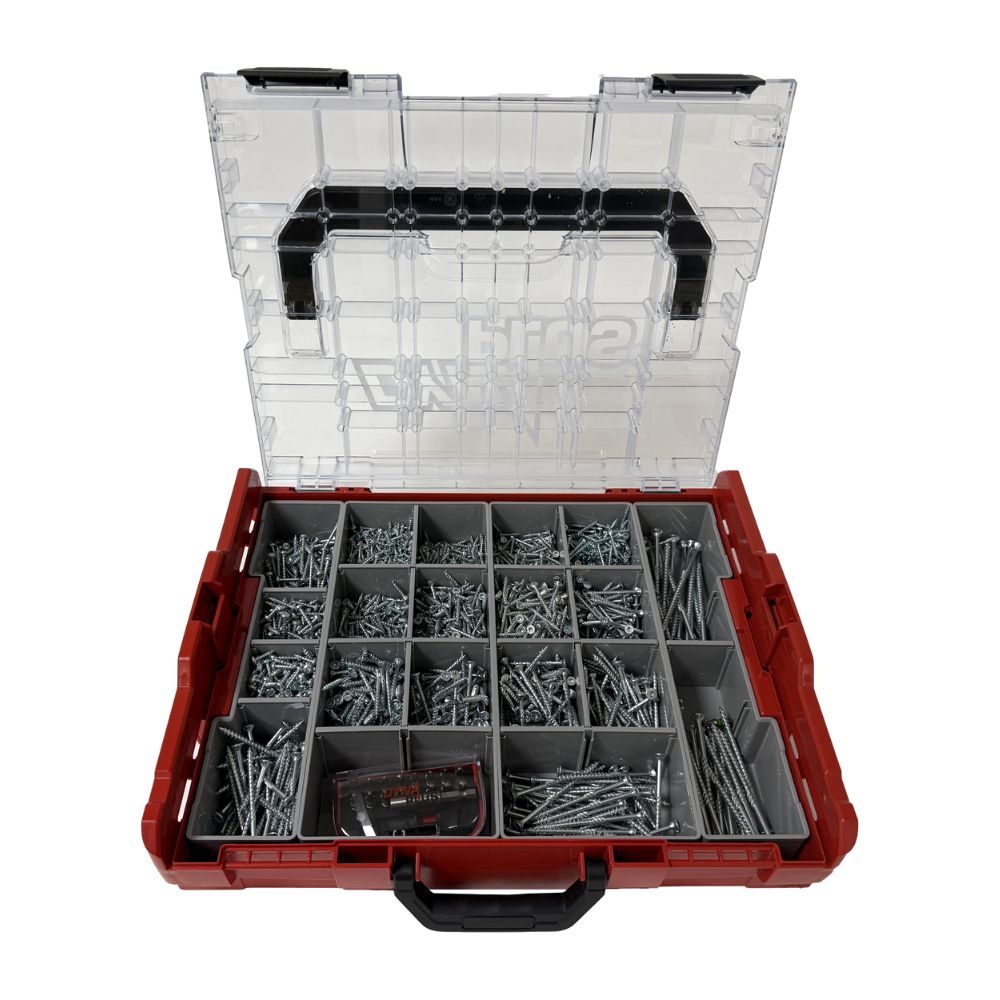 Dynaplus - L-BOXX Assortimentskoffer – Indoor Verzinkt TX (2500 stuks + bitset) Dynaplus - L-BOXX Assortimentskoffer – Indoor Verzinkt TX (2500 stuks + bitset)