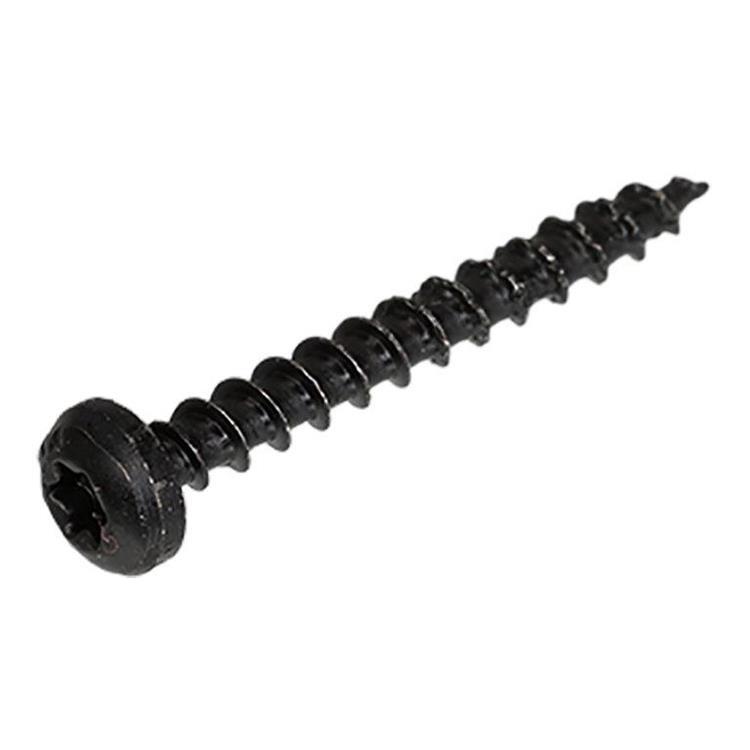 Blackline - Spaanplaatschroef - TORX cilinderkop - TX20 - 4,0 x 25mm - Voldraad - Zwart (100 stuks)