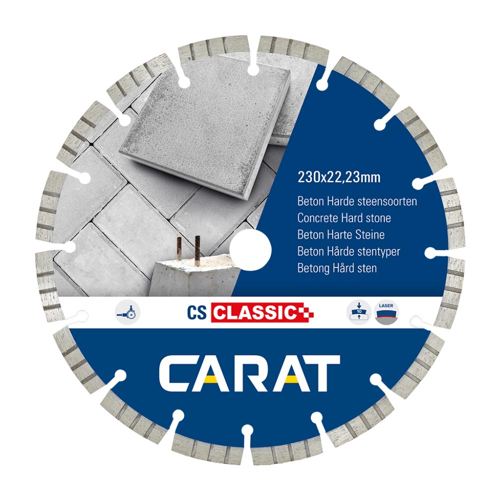 Carat - Diamantzaagblad - Haakse slijper voor beton - Ø230 - Asgat 22.23mm