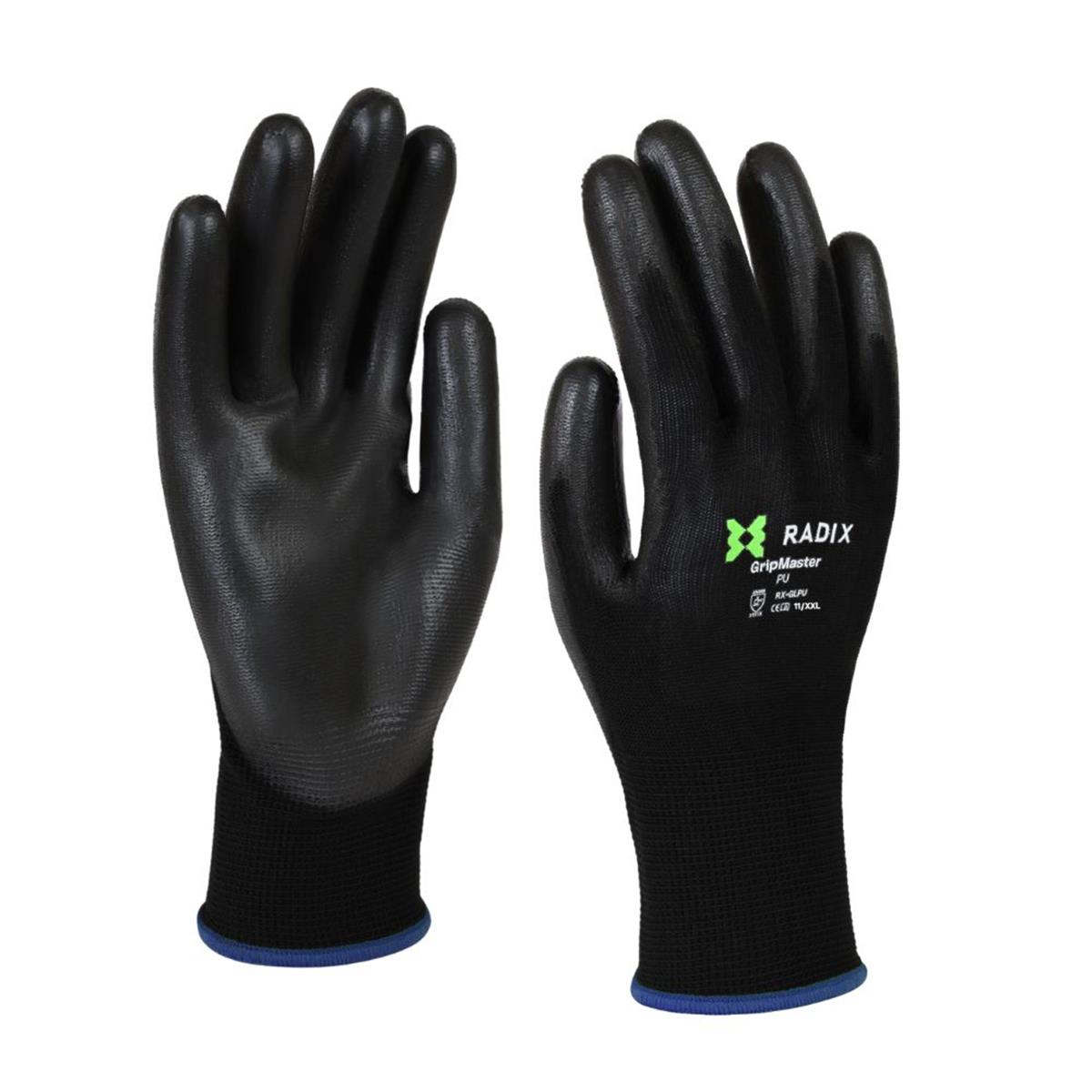 Radix GripMaster - Werkhandschoenen - PU Black - M11 / XL