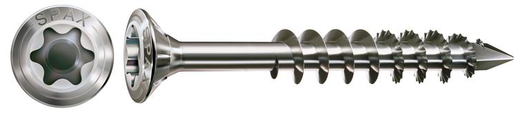 Spax - Gevel en Schuttingschroeven - Torx 20 Lenskop - 4,5 x 70mm Deeldraad - RVS (100 stuks)