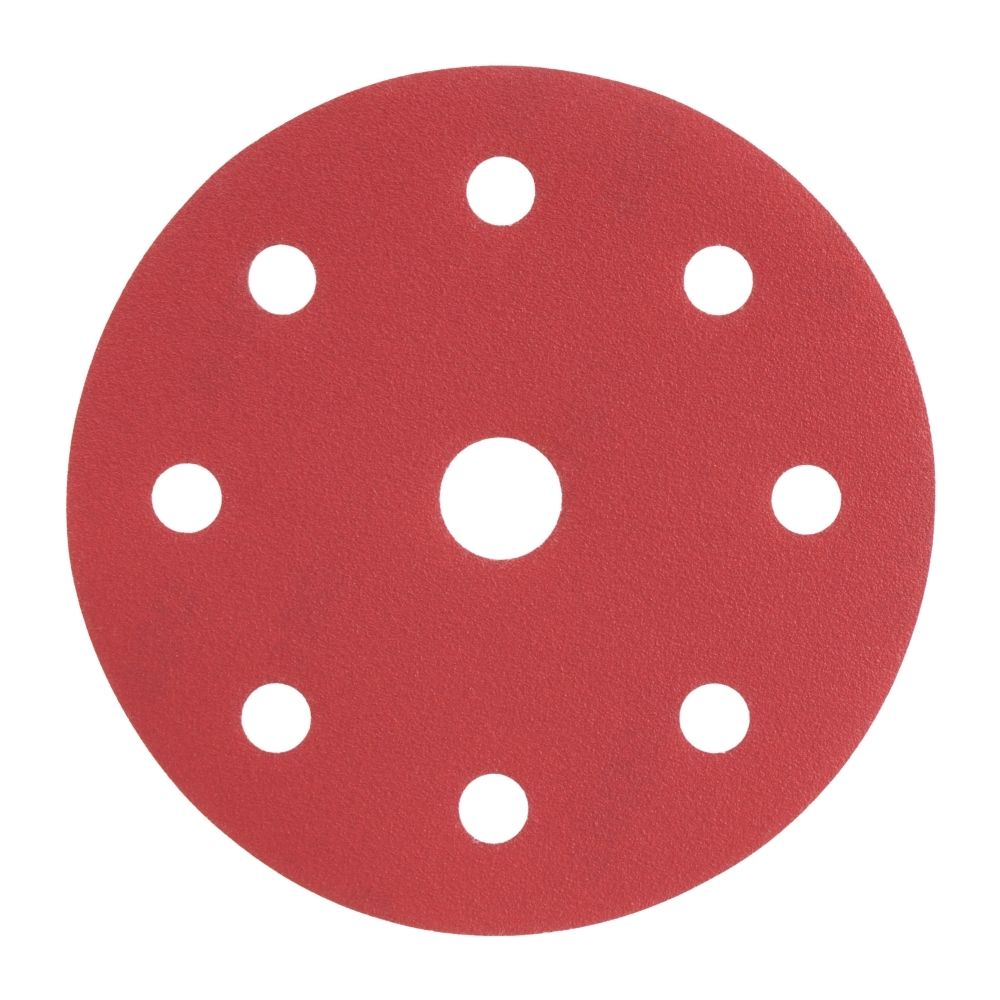 Radix - Schuurschijf - Pro - Klittenband 125 mm - P150 – 9 stofgaten (50 stuks)
