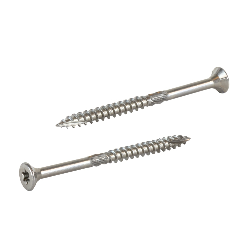 Radix Torx 30 Spaanplaatschroef - Platkop + Snijpunt - 6,0 x 80mm/42 - RVS - Deeldraad (1200 stuks) VOLLE DOOS!
