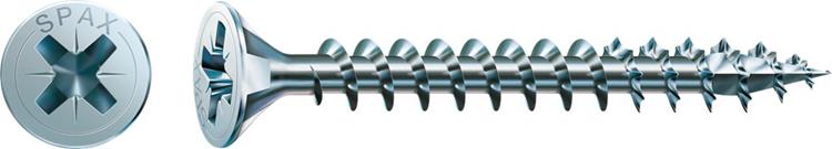 Spax - Spaanplaatschroeven - Pozidrive 2 Platkop - 4 x 40mm - Voldraad - WIROX (200 stuks)