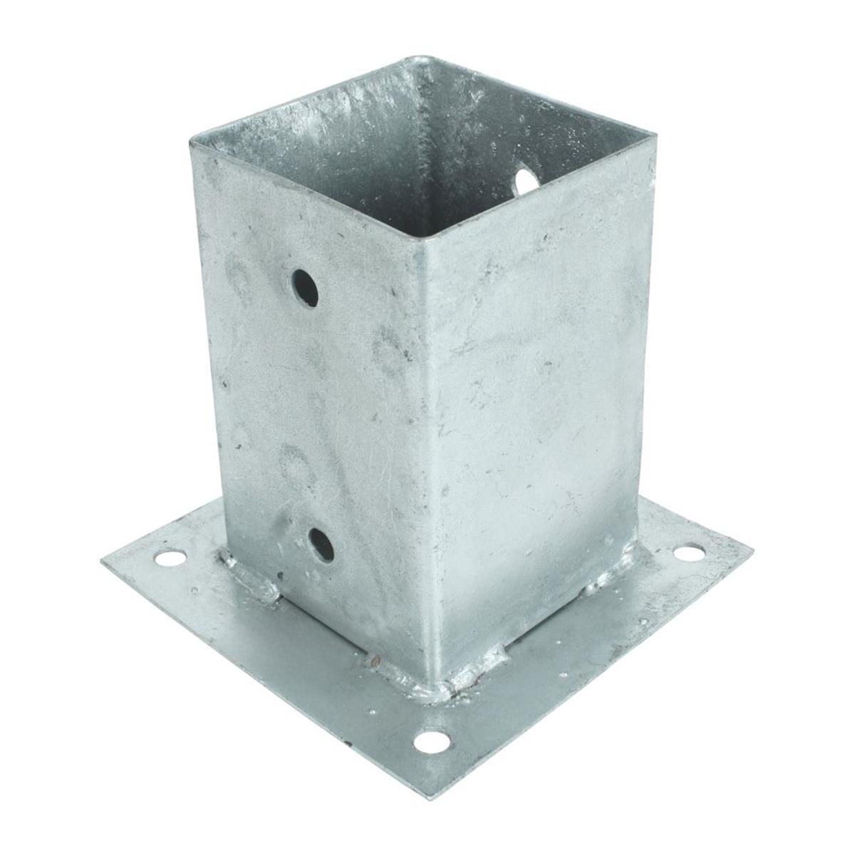 Vloerpaalhouder voor tuinpaal - 9 x 9 cm - Verzinkt