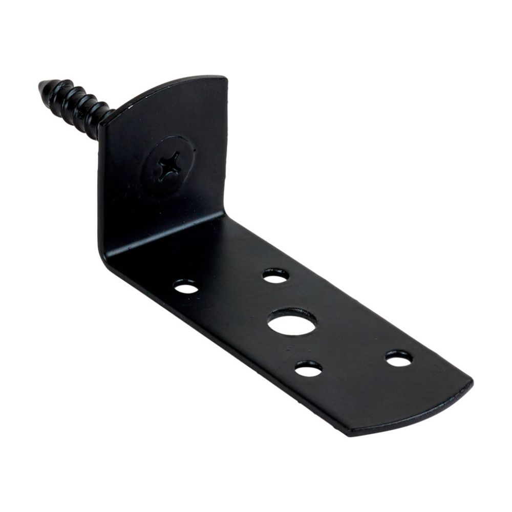 L-Beslag / L-Steun Verhoogd met schroef Zwart (1 stuk) L-Beslag / L-Steun Verhoogd met schroef Zwart (1 stuk)