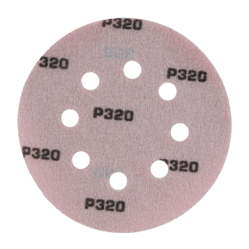 Radix - Schuurschijf - Pro - Klittenband 125 mm - P320 – 8 stofgaten (50 stuks)