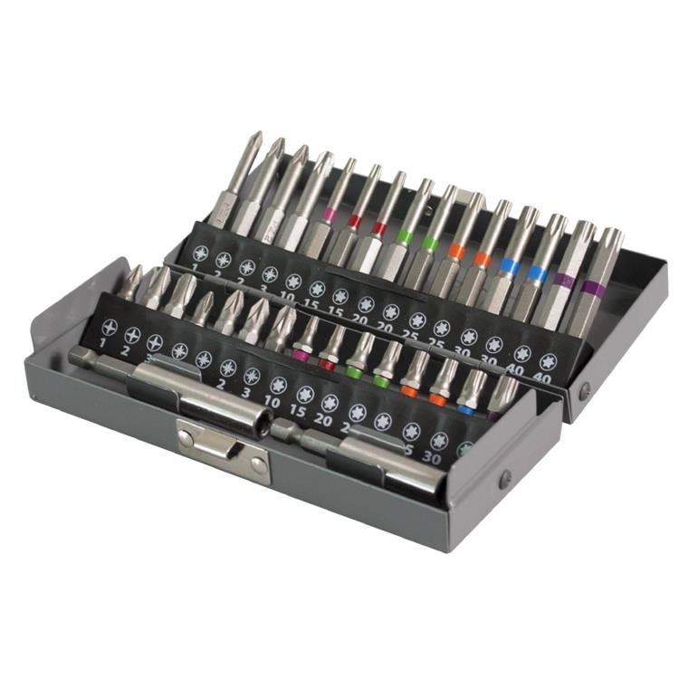 Dynaplus - Professionele bitset - Kleurbandjes - Metalen box - 32-delig Dynaplus - Professionele bitset - Kleurbandjes - Metalen box - 32-delig