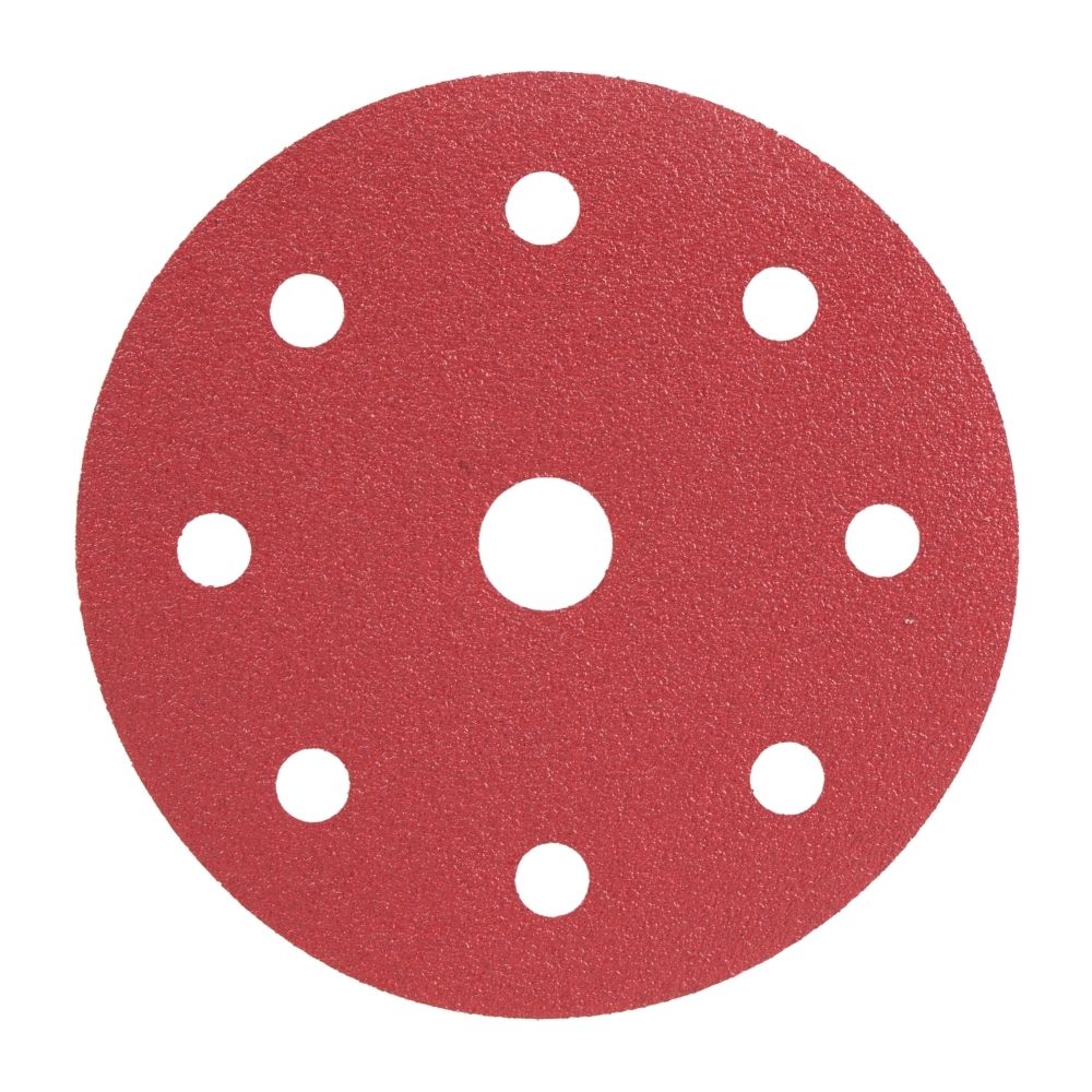 Radix - Schuurschijf - Pro - Klittenband 125 mm - P80 – 9 stofgaten (50 stuks)