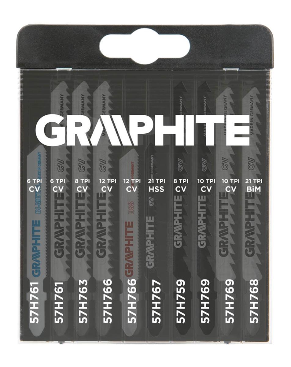 GRAPHITE - Decoupeerzaagbladenset - 10-delig GRAPHITE - Decoupeerzaagbladenset - 10-delig